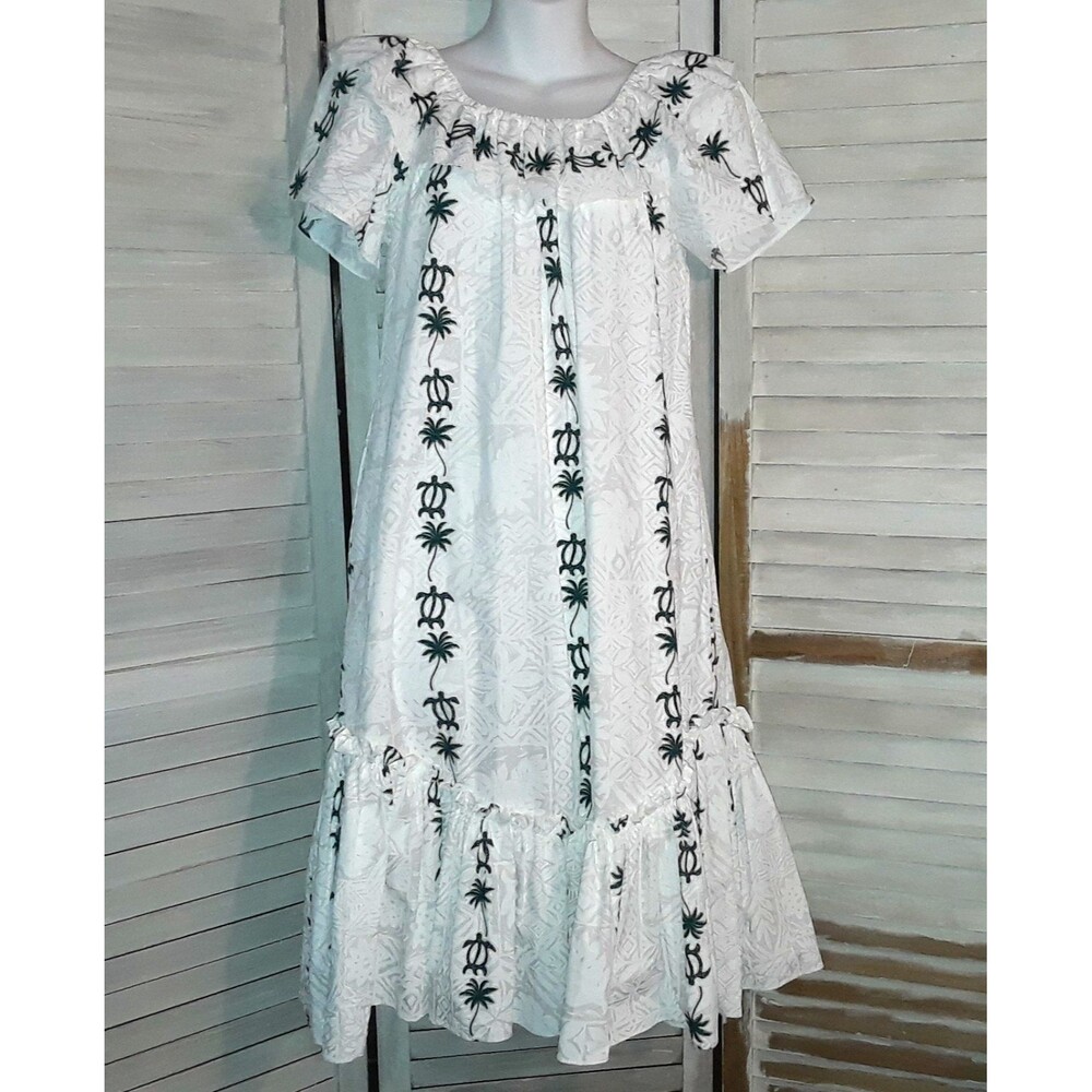 Vintage Royal Creations Women's Dress Size Small Botanical Hawaiian Tropical